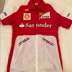 Ferrari Santander puma button down shirt